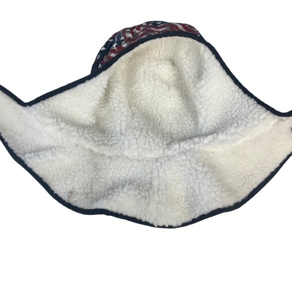 Patriotic American Flag Hood Liner With Warm Fleece Lining - Picture 7 of 9